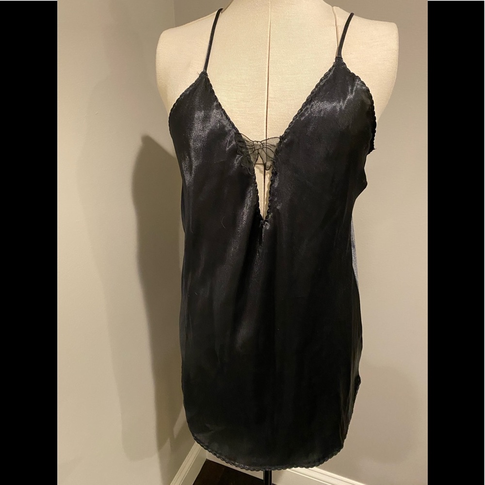 Women's Black Lady cameo  Slip Dress - Size S